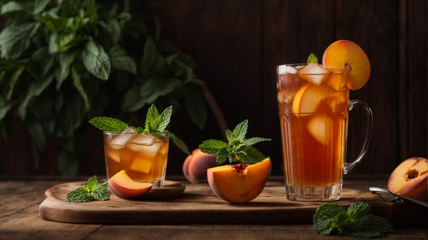 Ginger Peach Bourbon Iced Tea