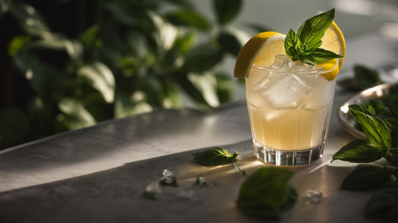 Savor the Refreshing Twist of Grilled Lemon and Basil Vodka Soda
