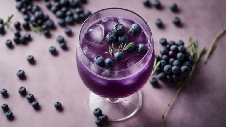 Lavender and Blueberry Gin Fizz