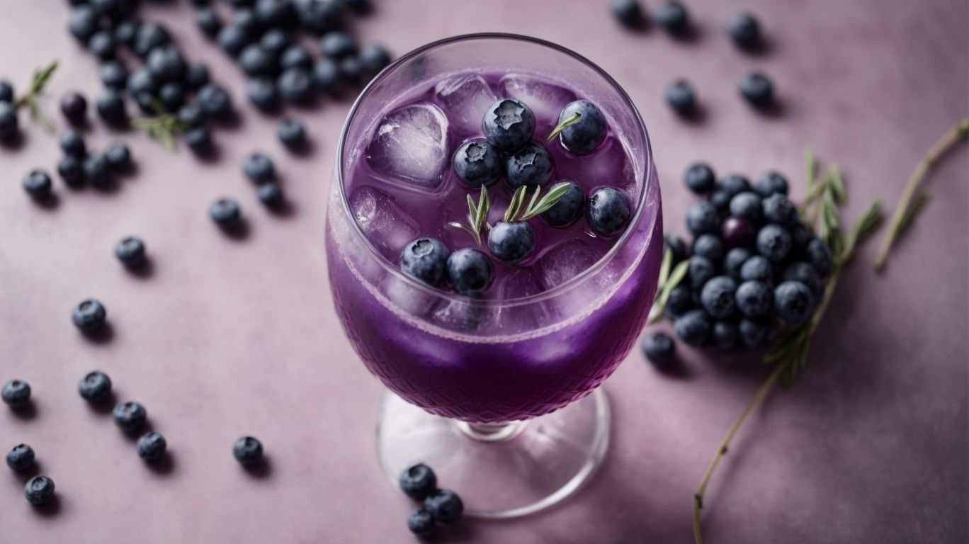 Lavender and Blueberry Gin Fizz