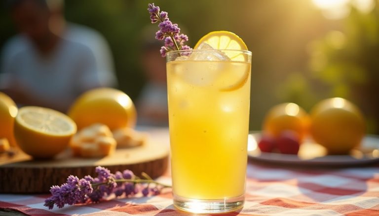 Lemon Lavender Gin Fizz