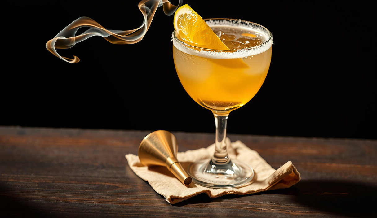 Mezcal Margarita with Smoked Salt Rim
