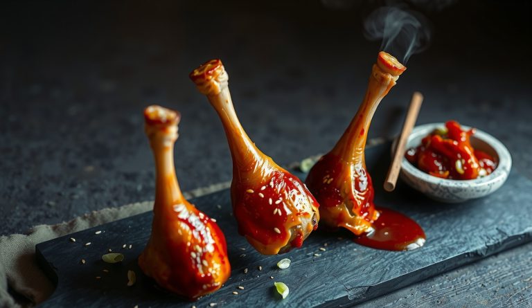 Smoked Chicken Lollipops — Korean Gochujang Glaze